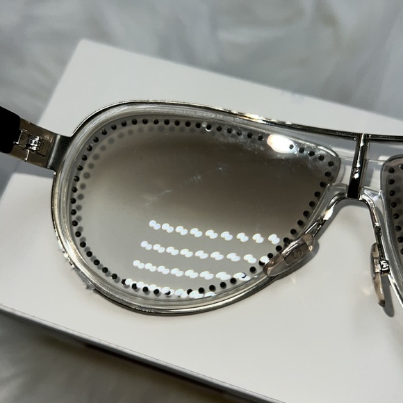 GUCCI NEW AUTHENTIC 1566 S/STRASS SWAROVSKI CRYSTAL AVIATOR SUNGLASSES (GREY MS) - Picture 16 of 17